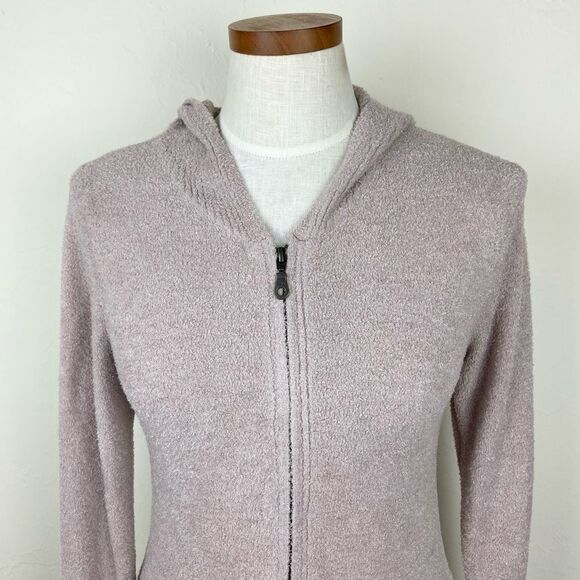 Barefoot Dreams Cozychic Lite Relaxed Zip-Up Hoodie - Blush Pink - Picture 4 of 7